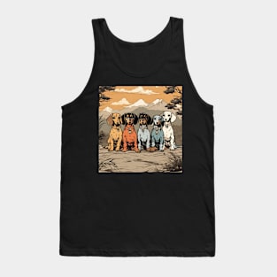 Doxie Dogs Dachshund Puppies Group Backpacker Doxie Daddy Tank Top